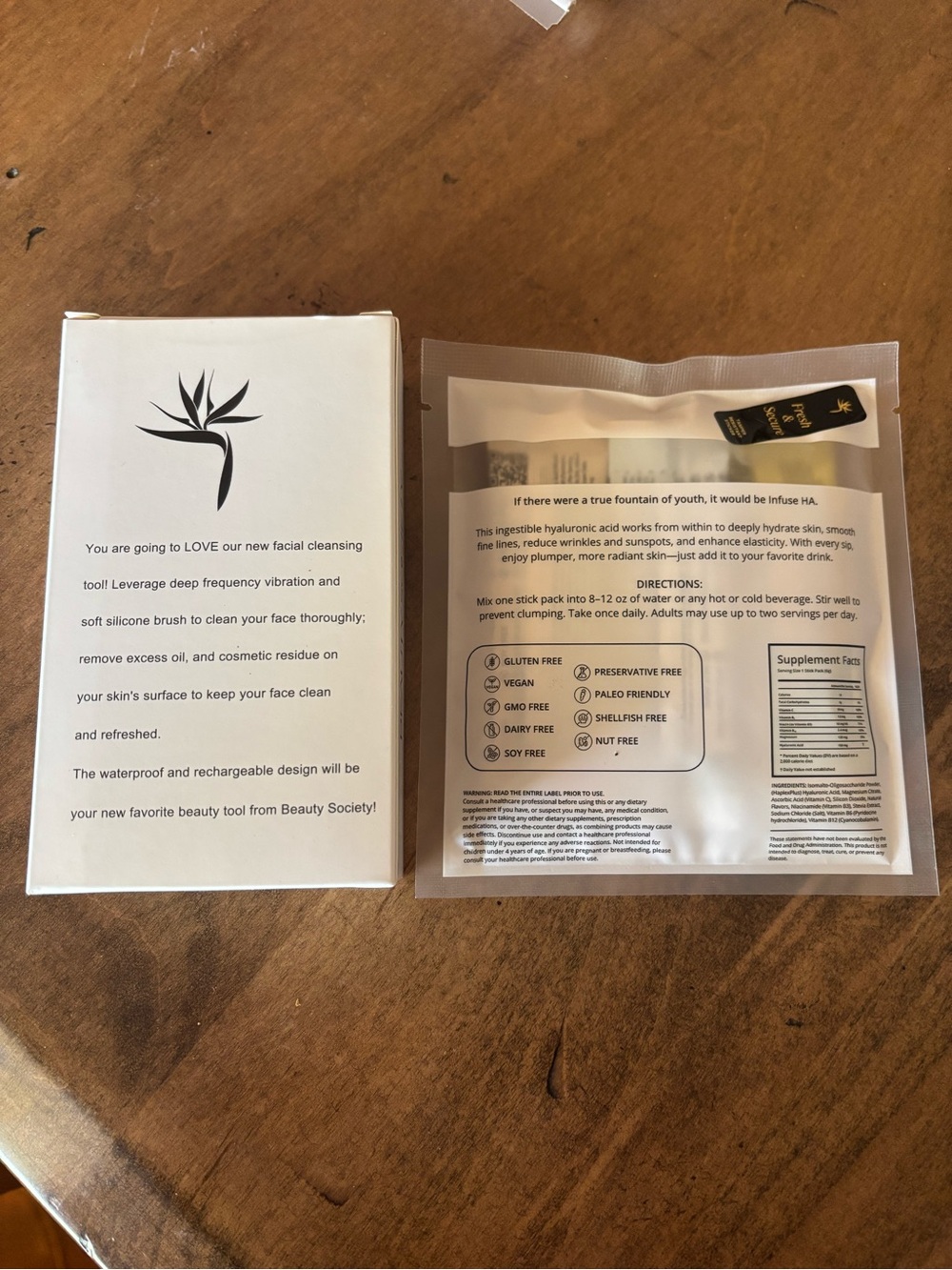 Beauty Society Silicone Massaging Facial Brush & Infuse HA Inner Skin Treatment - Picture 2 of 8